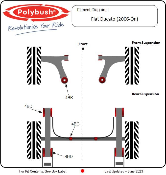 Ducato (2006-On) suspension bush diagram