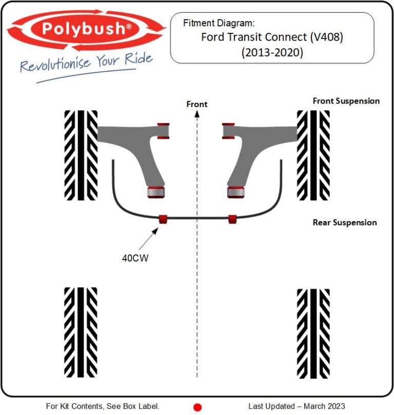Ford Transit Connect (V408) (2013-2020) suspension bush diagram