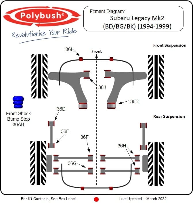 Legacy Mk2 (BD,BG,BK) (1994-1999) suspension bush diagram
