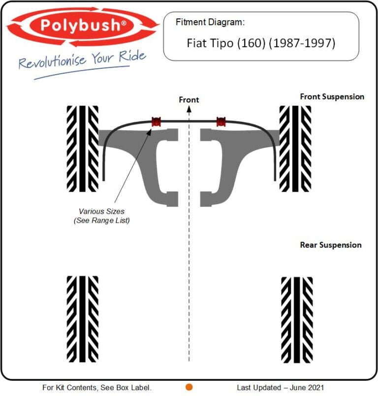 Tipo (160) (1987-1997) suspension bush diagram