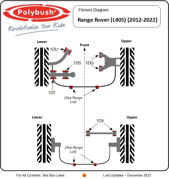 Range Rover (2012-2022) (L405) suspension bush diagram