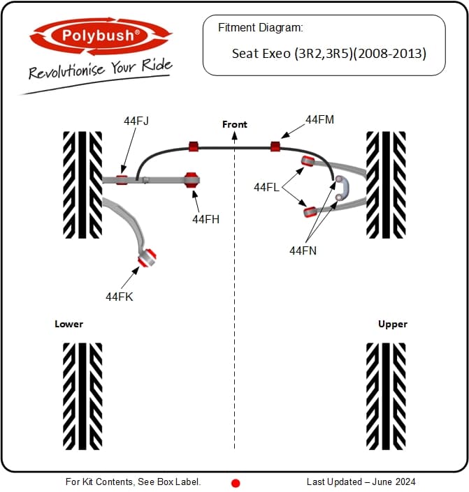 Seat Exeo (2008-2013) suspension bush diagram