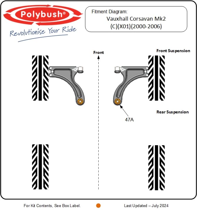 Corsavan Mk2 (C) (X01) (2000-2006) suspension bush diagram