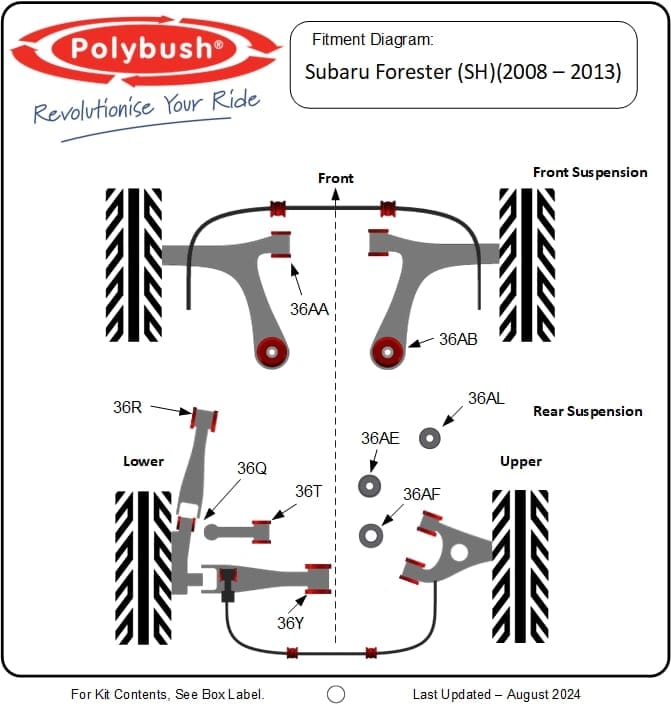 Forester SH (2009-2013) suspension bush diagram