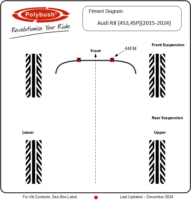 Audi R8 (4S3, 4SP) 2015-2024 suspension bush diagram