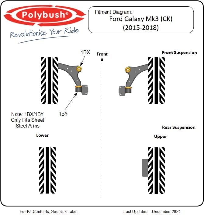 Ford Galaxy Mk3 (CK) (2015-2018) suspension bush diagram