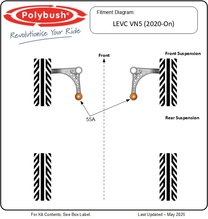 LEVC VN5 (2020-On) suspension bush diagram