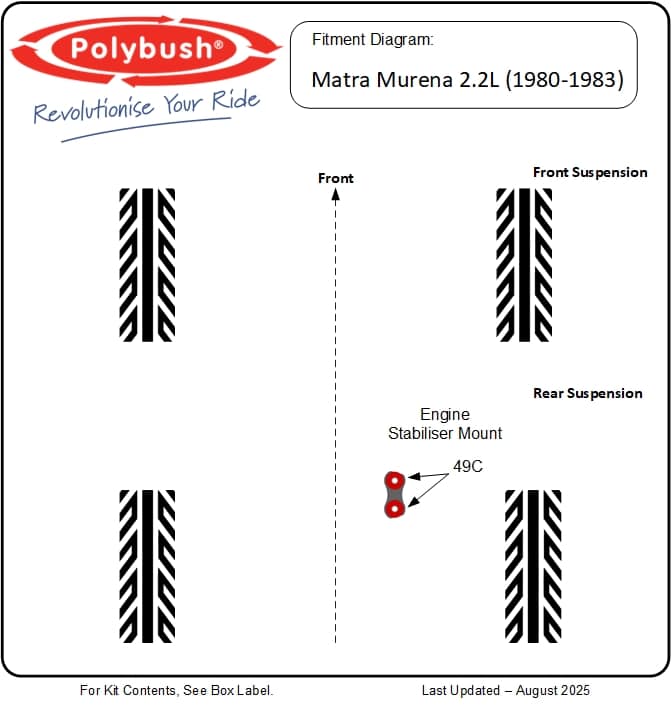 Matra Murena suspension bush diagram